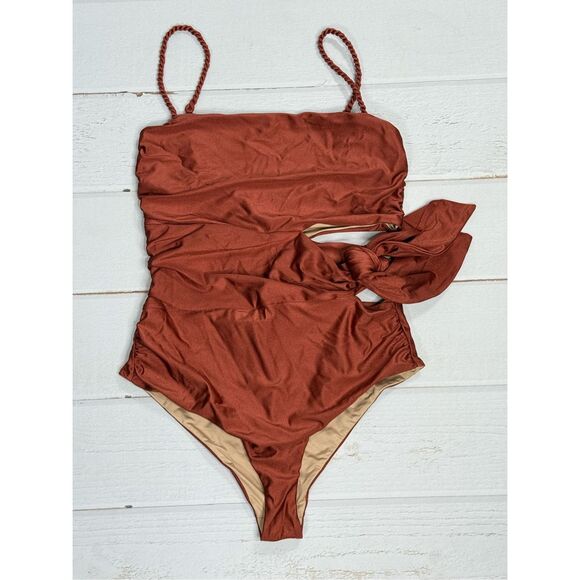 Johanna Ortiz Rust One Piece Swimsuit - Picture 8 of 8